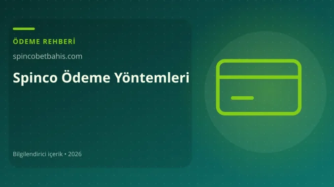 Spinco Ödeme Yöntemleri görseli