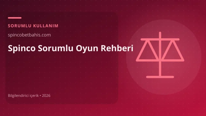 Spinco Sorumlu Oyun Rehberi görseli